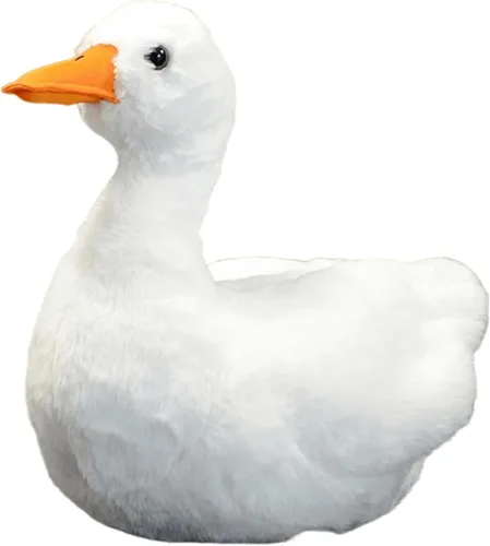 FRANKIEZHOU Peluche realista de pato Cole de 12 pulgadas, color blanco, juguete de peluche de pato, juguete de peluche de pato, juguetes para niñas,