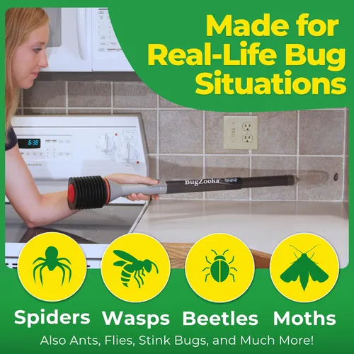 Miniatura 5 de Trimax - BugZooka - Aspiradora de insectos para adultos - Sin baterías ni productos químicos tóxicos, aspiradora segura de insectos con boquilla