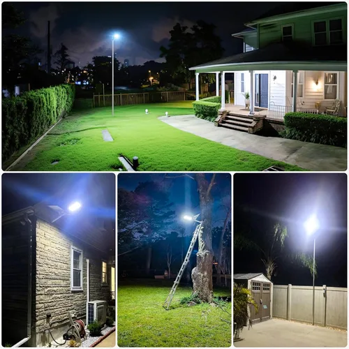 Miniatura 9 de Sunwish 8000W Luces solares de calle al aire libre - Luces solares LED 6500K al aire libre del atardecer al amanecer, luces solares
