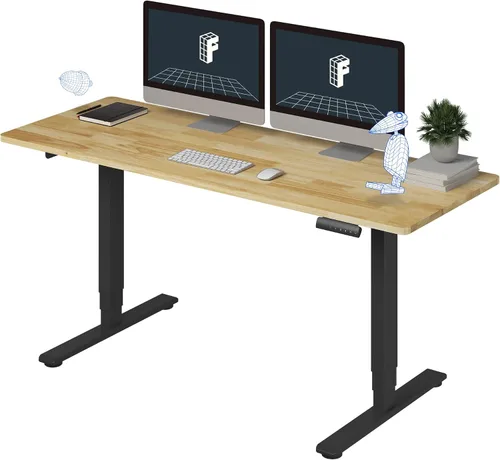 Miniatura 28 de FlexiSpot E6 Bamboo - Escritorio eléctrico de pie de 3 etapas con motor dual de 48 x 24 pulgadas, soporta 220 libras, altura ajustable con ajustes