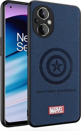 Miniatura 3 de IRON SPIDER Funda para OnePlus Nord N20 5G, con personaje de superhéroe, compatible con OnePlus Nord N20 de piel (azul) para hombre y mujer Capitán