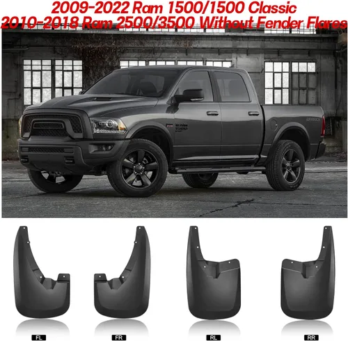 Miniatura 6 de BDFHYK Guardabarros Protectores contra Salpicaduras 4PCS Guardabarros Delanteros y Traseros Compatibles con Dodge Ram 1500 2500 3500 (2009-2022) Sin