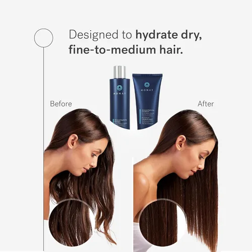 Miniatura 2 de MONAT Juego de champú y acondicionador de hidratación avanzada infundido con REJUVENIQE para cabello seco fino a medio, hidrata y fortalece, sin