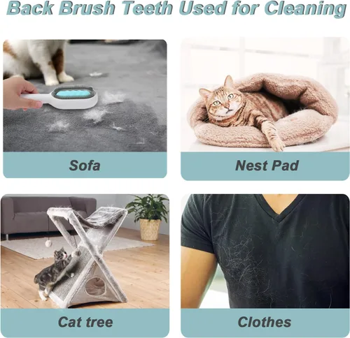 Miniatura 4 de Cepillo de agua para gatos y perros, cepillo de baño 4 en 1, cepillo de limpieza 2 en 1, peine húmedo para gatos, peine para eliminar el pelo