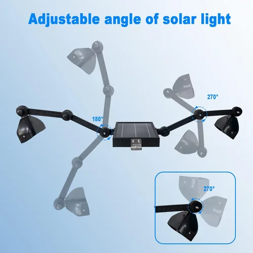 Miniatura 7 de Luz de señal solar comercial, panel solar de 5.5 V 5.2 W y cabezales de lámpara de aluminio de metal, luz de cartelera 3.7 voltios 5200 mAh