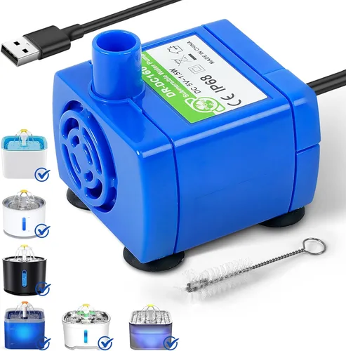 Miniatura 9 de Bomba de agua sumergible IP68 DR-DC160 para fuente de agua de gato BaoFum para cerámica Tritone, acero inoxidable, tapa de flor redonda, fuentes