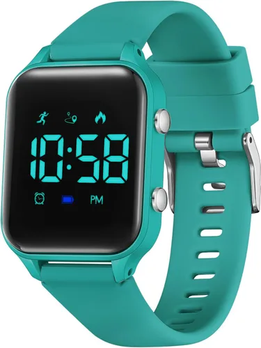 Miniatura 16 de Relojes digitales para niños y niñas, reloj deportivo con rastreador de fitness, podómetro, alarmas, cronómetro, no necesita aplicación, reloj