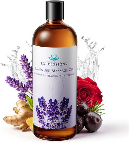 Aceite de masaje anticelulítico para terapia de masaje, aceite reafirmante corporal para aliviar dolores musculares con lavanda, jengibre y pomelo