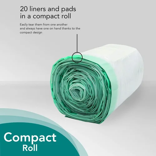Miniatura 9 de Cleanis CareBag - Forros desechables para cómoda, superabsorbentes, a prueba de fugas y con control de olores para cubos de cómoda de noche, 60