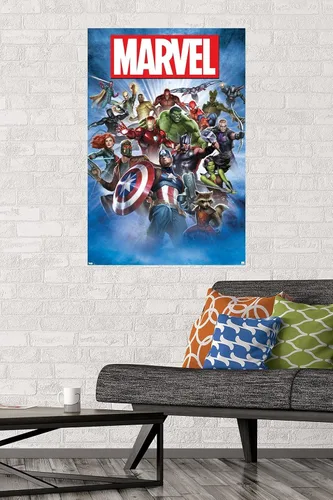 Miniatura 2 de Trends International Marvel Comics - Póster de pared con foto de grupo, 22.375 x 34 pulgadas, versión premium sin marco
