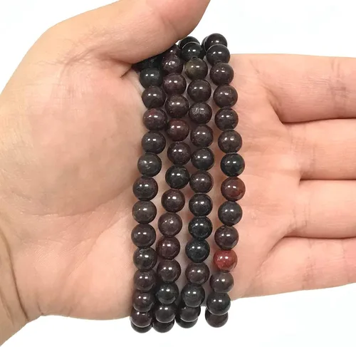 Miniatura 637 de Gem Avenue Handmade Round Bead Stretch Bracelet Unisex Natural Stone Beaded Jewelry for Men & Women, Elastic Wristband for Daily Wear