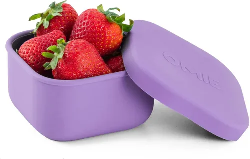 Miniatura 6 de OmieBox - Contenedores de silicona a prueba de fugas para snacks para llevar, contenedores de almacenamiento de alimentos con tapa, contenedor Bento