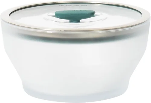 Miniatura 12 de Anyday Almacenamiento de alimentos para 8 tazas de vidrio con tapa de vidrio, recipiente hondo redondo Preparación de comidas y utensilios