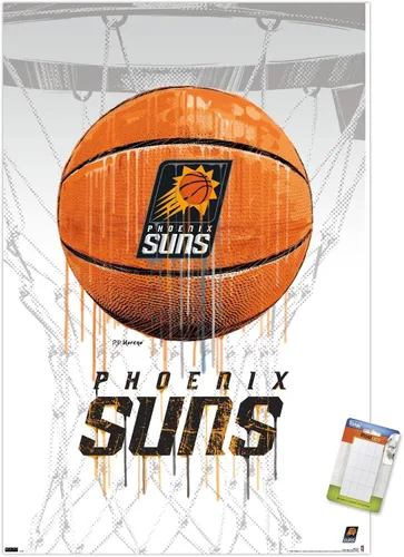 Miniatura 10 de Trends International NBA Phoenix Suns - Póster de pared de Drip Basketball 21, 22.375 x 34 pulgadas, versión enmarcada en negro Versión con marco