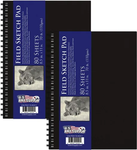 Miniatura 9 de U.S. Art Supply Juego de 35 bolígrafos de caligrafía de escritura con bloc de papel de práctica caligráfica de 9 x 12 pulgadas, 2 paquetes y 2