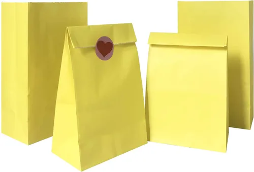 Artseen Bolsas de papel para regalos de fiesta medianas, bolsas de papel tratadas para celebración de fiesta 5.10X3.10X9.4 pulgadas (24 unidades)...