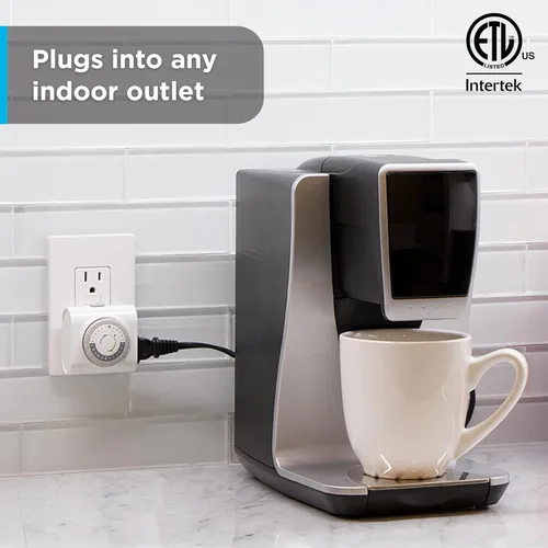 Miniatura 5 de GE Temporizador de Enchufe Mecánico para Interiores de 24 Horas, 1 Toma Polarizada, Temporizadores para Enchufes Eléctricos de Interiores