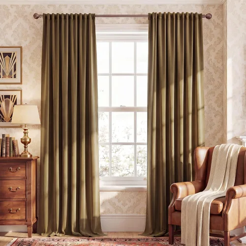 Miniatura 10 de NICETOWN Cortinas de terciopelo negro de 84 pulgadas de largo, 2 paneles, bolsillo para barra y pestaña trasera, cortinas opacas de lujo, cortinas