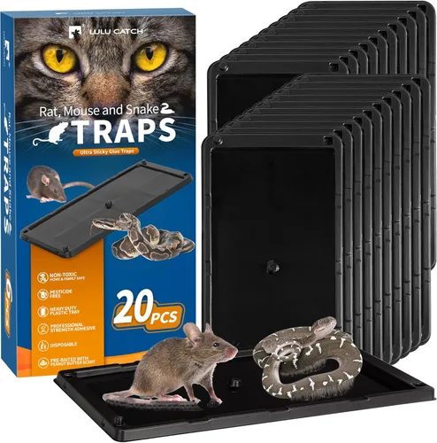 Miniatura 19 de LULUCATCH, trampas para ratones, 6 unidades de trampas grandes de pegamento para interiores para el hogar, tablas de pegamento a granel pre-cebadas