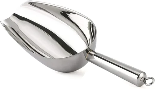 TeamFar Cuchara de hielo de 12 onzas, cuchara de metal de acero inoxidable para bar, cocina, fiesta, multifunción y fácil almacenamiento, no tóxico