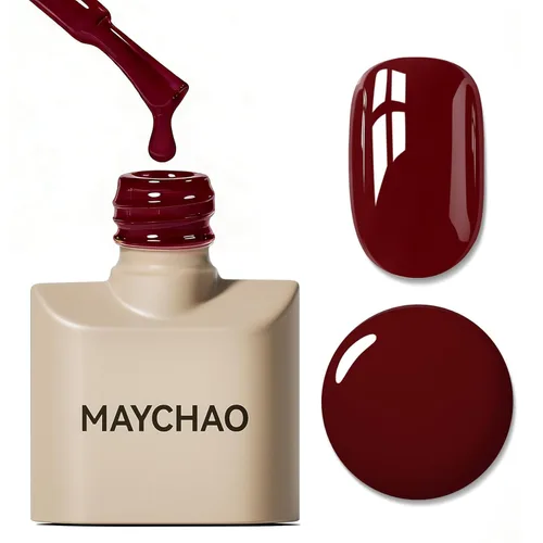 Miniatura 77 de MAYCHAO Esmalte de uñas de gel rosa intenso de 0.5 onzas líquidas, 1 unidad de esmalte de gel rosa brillante, esmalte de uñas que se absorbe con luz