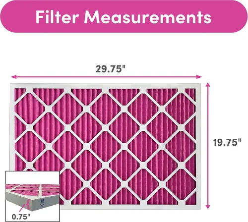 Miniatura 5 de Colorfil - Filtro de aire de 20 x 30 x 1 pulgadas, filtros que cambian de color diseñados para el olor de gatos y perros, filtro MERV 8, filtro