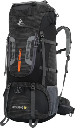 Miniatura 12 de Bseash Mochila impermeable de 80L para senderismo y camping con funda para la lluvia, ligera, para deportes al aire libre, viajes, mochila de día