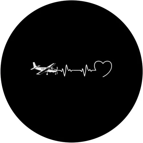 Miniatura 3 de Heart-beat ULM humour airplane man pilot woman PopSockets Swappable PopGrip