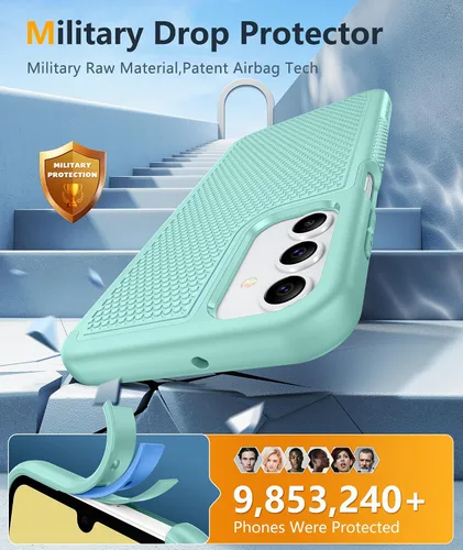 Miniatura 1058 de FNTCASE Funda para iPhone 17 Pro: Fundas delgadas translúcidas de color azul claro compatibles con MagSafe, protección completa de la cámara