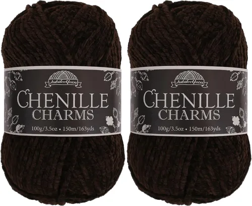 Miniatura 32 de JubileeYarn - Hilo de chenilla (3.53 oz/poliéster peinado, circonita), 1 pastel