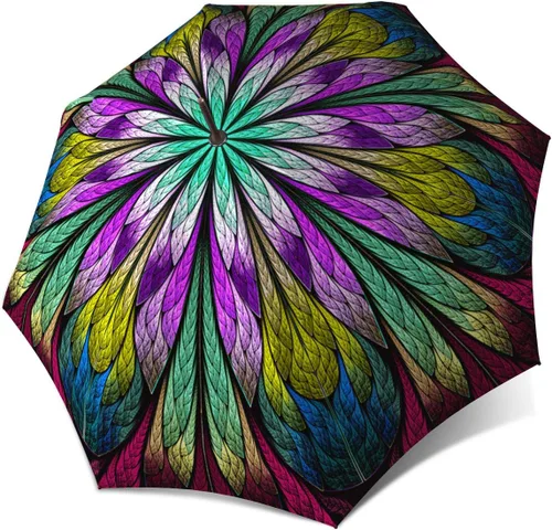 Paraguas de libélula de colores - Paraguas extra grande resistente al viento - Paraguas de diseñador para mujer - Paraguas de lluvia colorido con