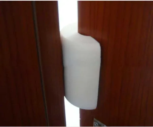 Miniatura 8 de COOLHOOD Protector de puerta para puerta, tope de puerta de seguridad, espuma NBR suave para mantener la puerta abierta, sirve como protector