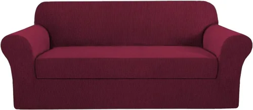 Miniatura 23 de H.VERSAILTEX Funda de Sofá de Alta Elasticidad de 2 Piezas Fundas de Sofá Elegante Funda/Protector de Muebles Suave con Tela de Patrón a Cuadros