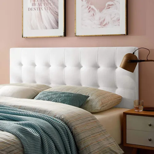 Miniatura 11 de Modway Lily Biscuit - Cabecero de terciopelo con estilo capitoné para cama individual, color gris
