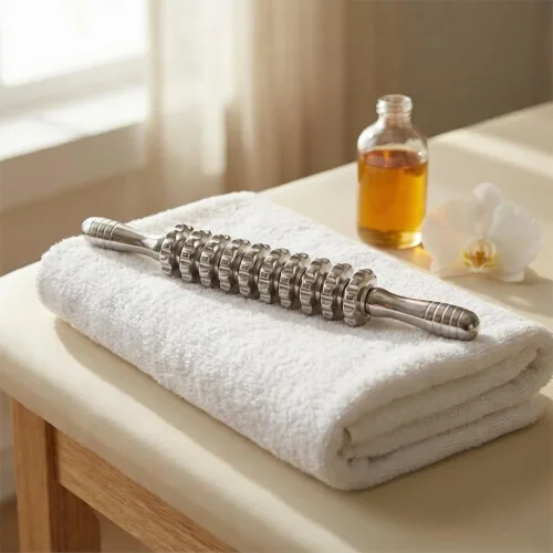 Miniatura 6 de ONUEMP Rodillo de masaje de acero inoxidable para esculpir el cuerpo de hielo, kit de Maderoterapia Colombiana Professional, rodillo masajeador