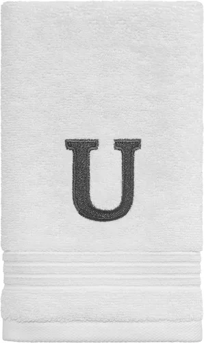 Miniatura 19 de Avanti Linens - Toalla de dedos, algodón suave y absorbente, decoración de baño bordada (colección de monogramas, inicial J)
