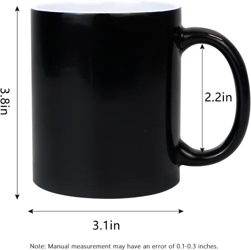 Miniatura 2 de Tazas de Café de Cerámica de Sublimación que Cambian de Color de 11 onzas, Juego de 6 Tazas, Tazas de Porcelana para Espresso, Tazas Mágicas DIY