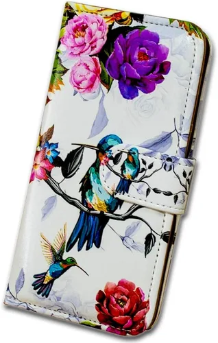 Miniatura 8 de Bcov Funda para Galaxy A12, colibrí en flores pájaro de cuero con tapa para teléfono con ranura para tarjeta soporte para Samsung Galaxy A12 2021