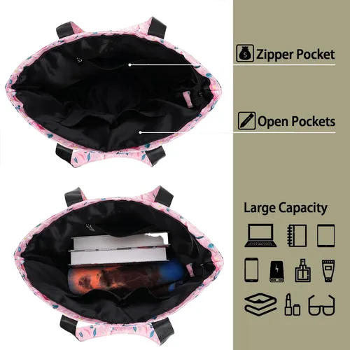 Miniatura 35 de CLOUDMUSIC Bolsa de hombro para enfermeras, profesores, trabajo, gimnasio, viajes, playa, mujeres, con gran capacidad, impermeable