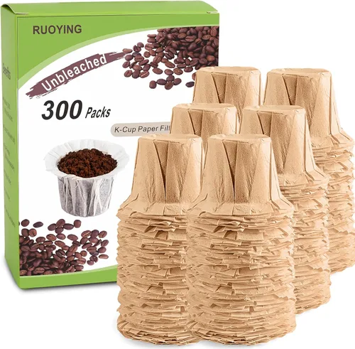 Miniatura 8 de Filtros de papel desechables sin blanquear para cafeteras Keurig 1.0 y 2.0 de una sola porción, ajuste universal para todas las cápsulas de filtro