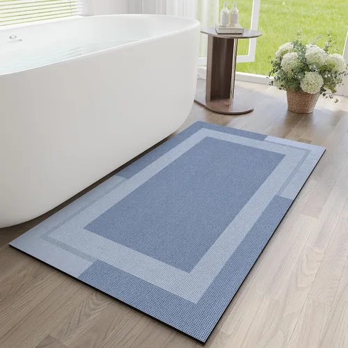 Miniatura 38 de YDKGL Alfombra de Baño Antideslizante, Respaldo de Goma Ultra Delgada Alfombras de Baño que Caben Debajo de la Puerta Secado Rápido Súper Absorbente