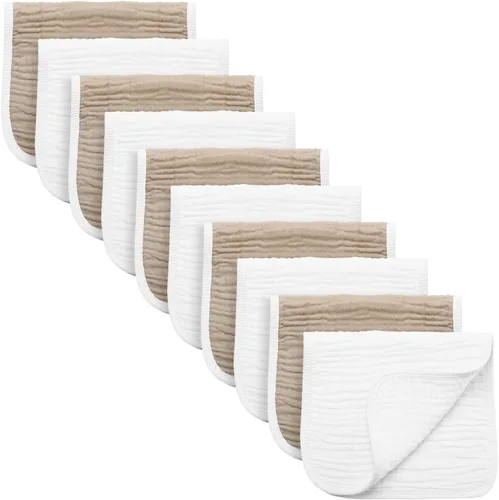 Miniatura 12 de Synrroe Paños de muselina grandes para eructos, paños de muselina para bebés niñas y niños, paquete de 10 extraabsorbentes y suaves de muselina, 6