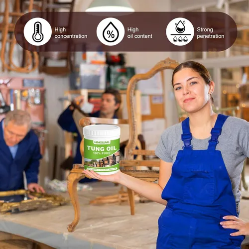 Miniatura 3 de Aceite Pure Tung para acabado de madera con cepillo de madera, aceite de madera de alta calidad, sellador de madera impermeable para interiores