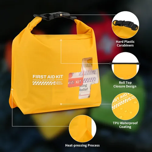 Miniatura 5 de RHINO RESCUE Kit de primeros auxilios para barco impermeable, bolsa seca ligera, accesorios para barco, suministros de supervivencia marina