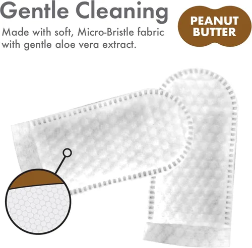 Miniatura 6 de Petkin Toallitas dentales para perros y gatos, 50 toallitas para dedos, sin cordones, ajuste cómodo, tela de microcerdas, limpia dientes, encías
