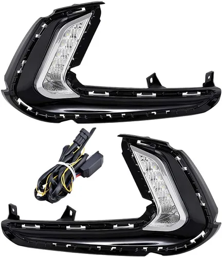 Astra Depot Luz LED de circulación diurna izquierda derecha DRL lámpara antiniebla con señal de giro secuencial compatible con Hyundai Elantra 6ª