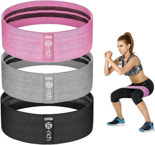 Bandas de resistencia, bandas de entrenamiento de tela para mujeres y hombres, bandas de bucle de resistencia de tela para glúteos, bandas gruesas
