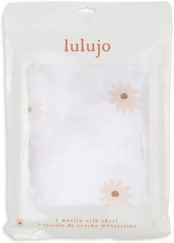 Miniatura 5 de Lulujo Sábanas de muselina para cuna, sábanas ajustables para colchón de cuna para niños y niñas, 28 x 52 pulgadas, 1 paquete de margaritas