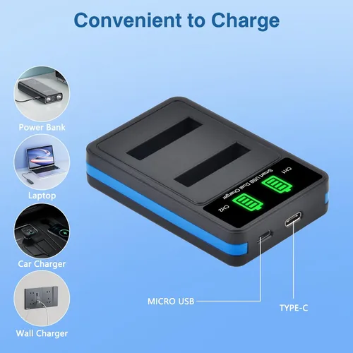 Miniatura 6 de Paquete de 2 baterías y cargador NB-6L NB-6LH para Canon PowerShot SX540 HS, SX530 HS, SX520 HS, SX510 HS, SX500 is, SX700 HS, SX710 HS, SX610 HS