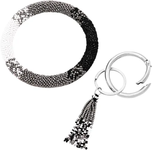 Miniatura 3 de Rosemarie & Jubalee - Pulsera de pulsera para mujer, diseño de semillas, con clip para llavero, 3.0in de diámetro